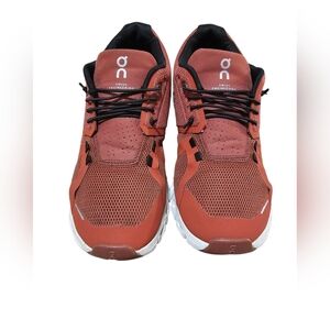 On Women's Cloud 5 Low - Top Running Rust and Black Sneakers Size 8